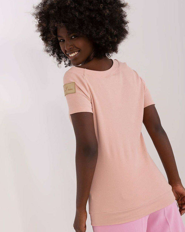 Trendy Asymmetrical Neck Ribbed Top