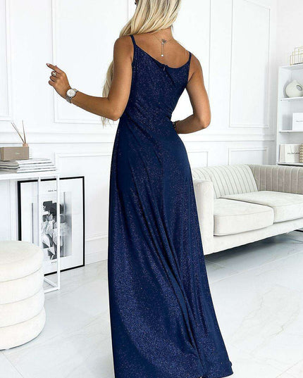 Striking Strapless Brocade Evening Gown by Numoco