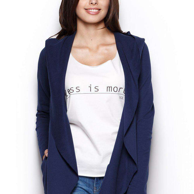 Chic Asymmetrical Cotton Hoodie with Functional Pockets for Cozy Summer Nights