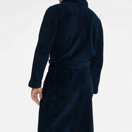 Men's Elegant Two-Tone Classic Bathrobe for Ultimate Comfort