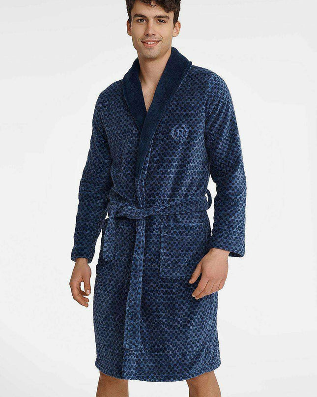 Henderson Men's Stylish Classic Bathrobe with Distinctive Design