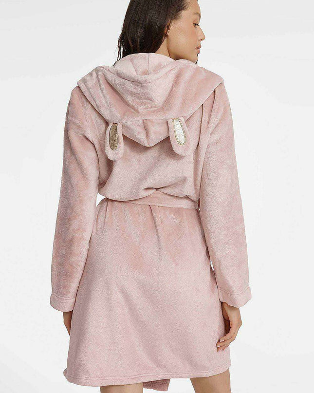 Hooded Bunny Ear Bathrobe for Women