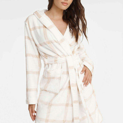 Chic Printed Hooded Robe for Women by Hendersize