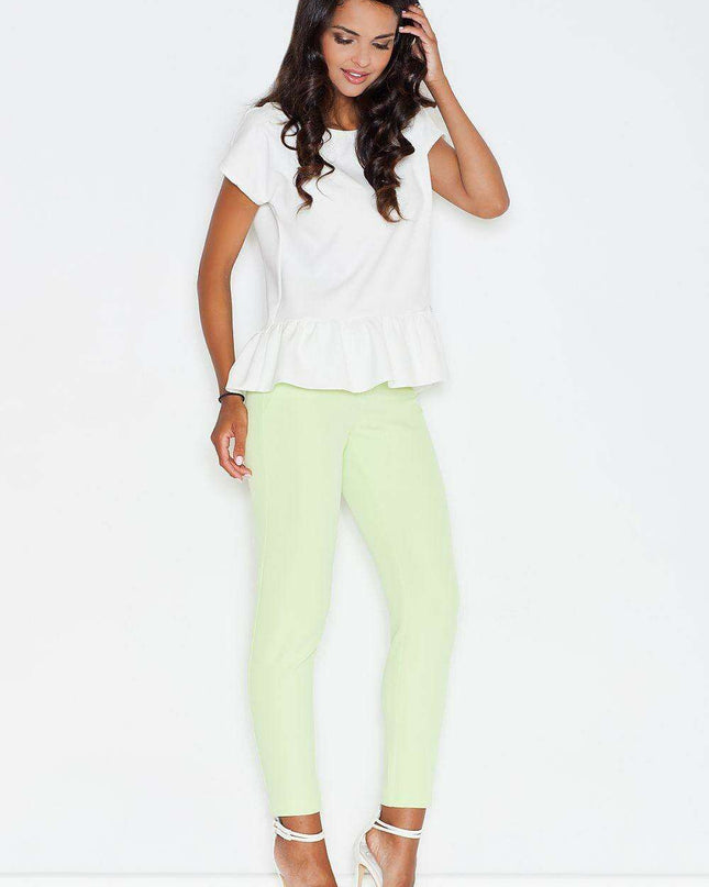 Chic Ruffled Short Sleeve Blouse - Women's Stylish Premium Top