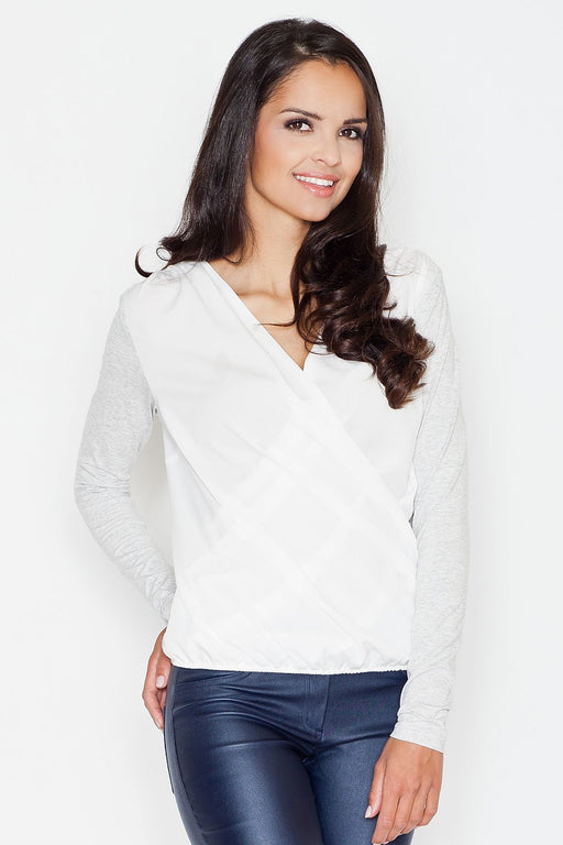 Chic Bicolor Pleated Top for a Sophisticated Look