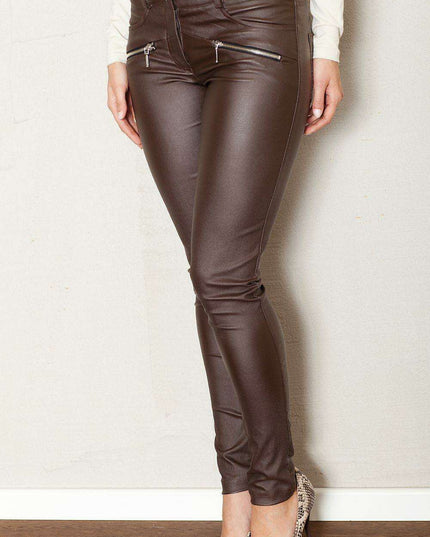 Chic Viscose Trousers with Sleek Tubular Design
