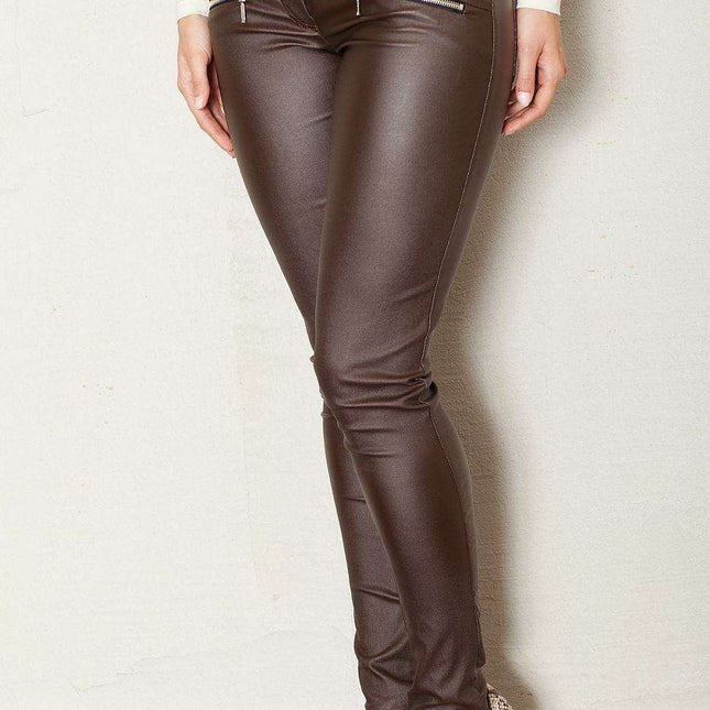 Chic Viscose Trousers with Sleek Tubular Design