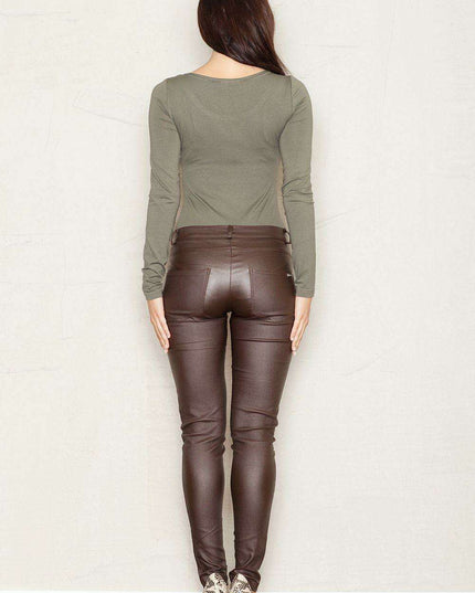 Chic Viscose Trousers with Sleek Tubular Design