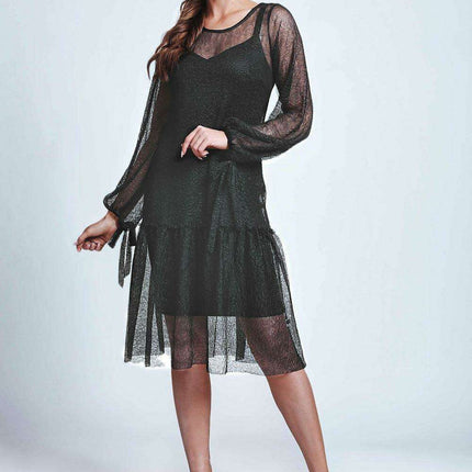 Elegant Ruffled Hem Cocktail Dress - Marselini Style