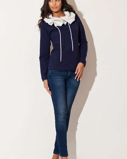 Trendy Hooded Cotton Sweatshirt for Modern Women