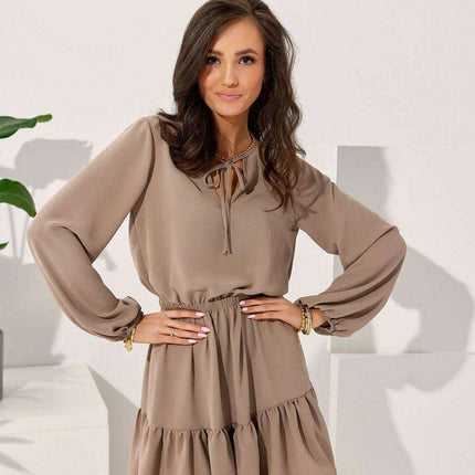 Charming Blush Ruffled Day Dress