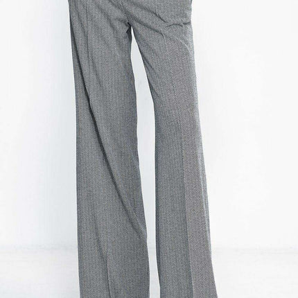High Waisted Wide Leg Trousers Elegant Office Pants
