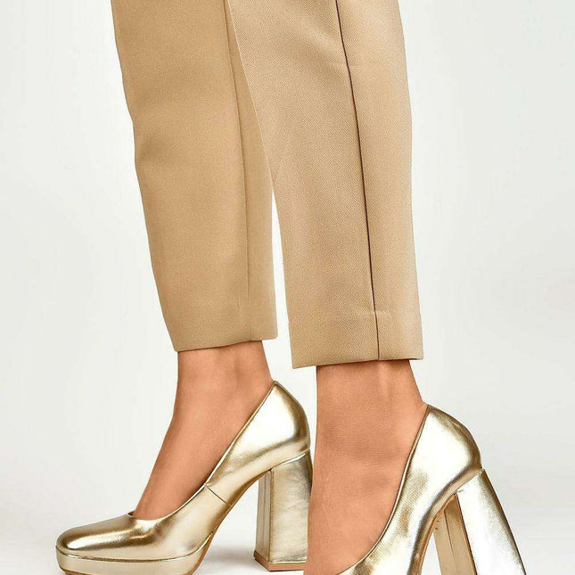 Sustainable Chic Chunky Heel Square Toe Pumps