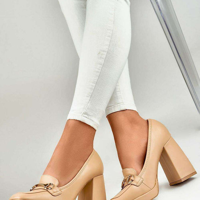 Chic Eco Leather Strappy Platform Heels