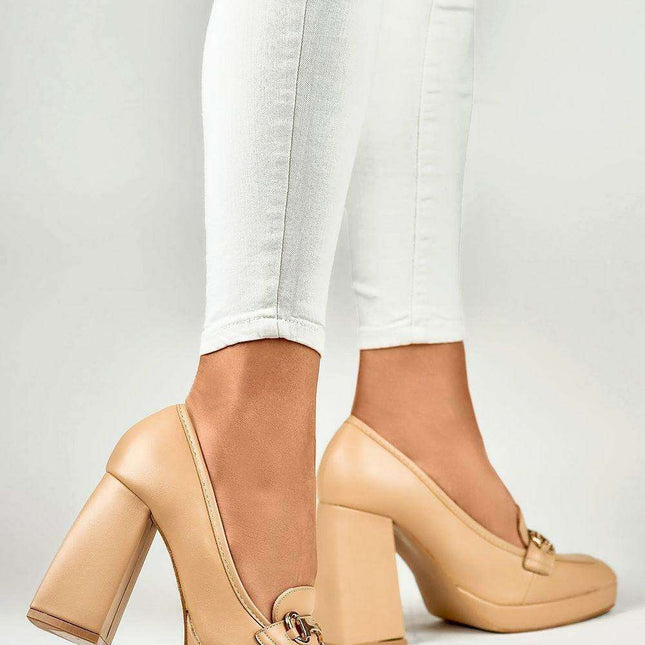 Chic Eco Leather Strappy Platform Heels