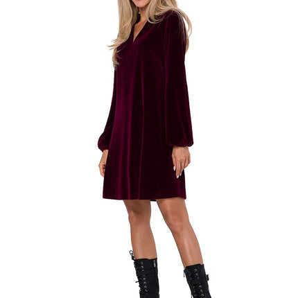Velvet Vibe V-Neck Dress - Très Elite