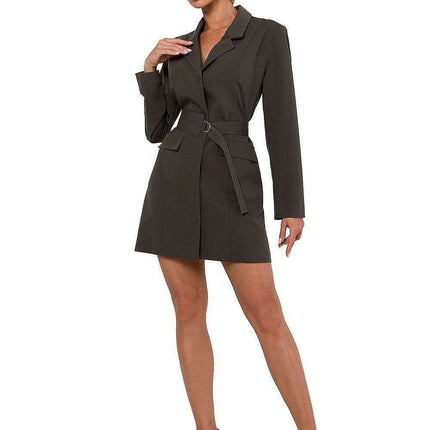 Chic Belted Jacket Dress Ensemble