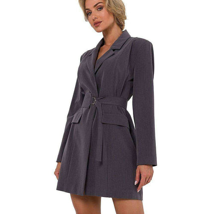 Chic Belted Jacket Dress Ensemble