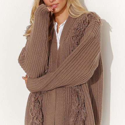 Chic Macadamia Open Sweater