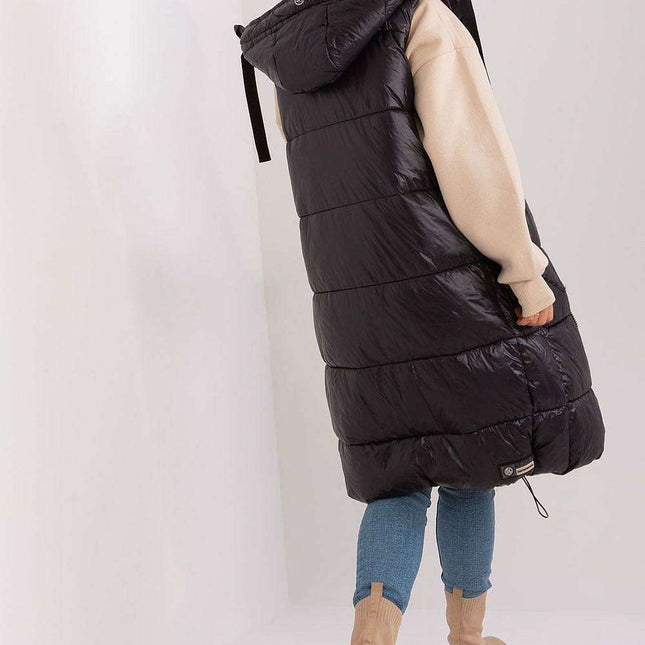 Hooded Quilted Gilet with Functional Zippered Pockets