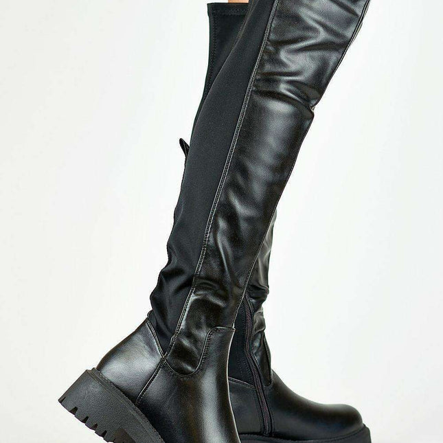 Elite Luxe Musketeer Leather Boots