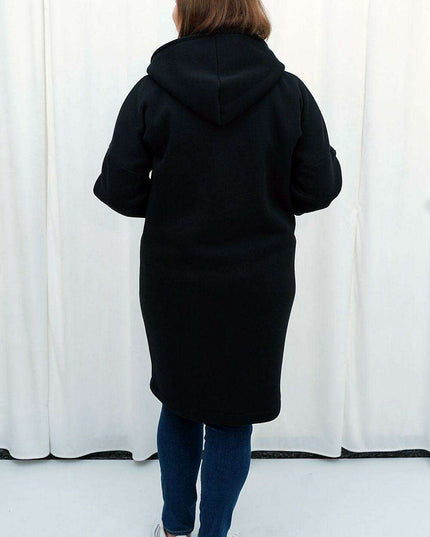 Chic Plus Size Knitted Hooded Blouse Coat - Karko Collection