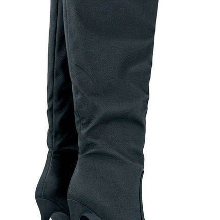 Luxe Satin Stiletto Winter Boots - Chic Elegance for Cold Days
