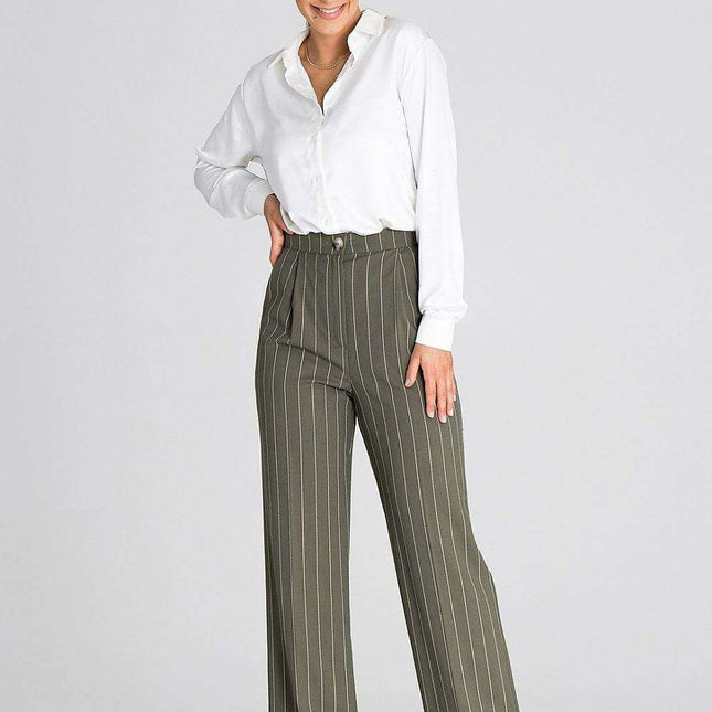Chic Wide-Leg Pants with Modern Waist Design