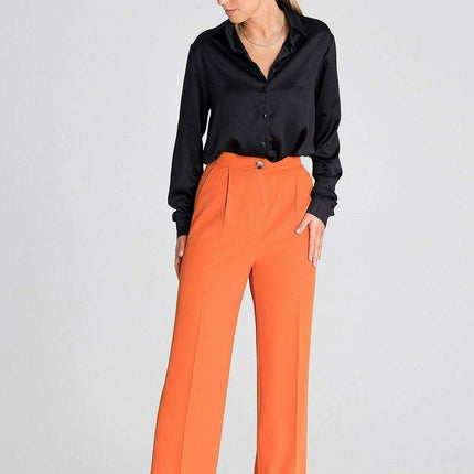 Chic Wide-Leg Pants with Modern Waist Design
