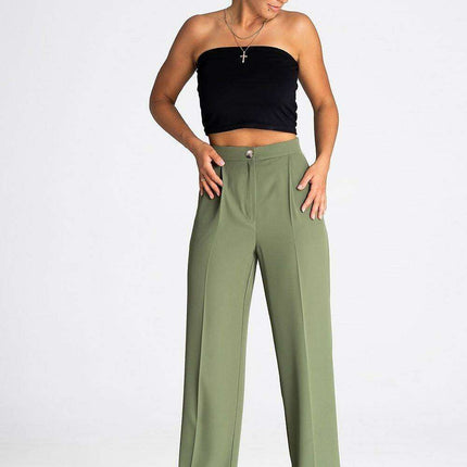 Chic Wide-Leg Pants with Modern Waist Design