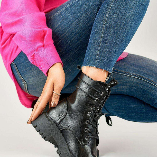 Stylish Sustainable Lace-Up Winter Footwear