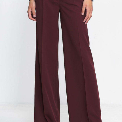 High Waisted Wide Leg Trousers Elegant Office Pants