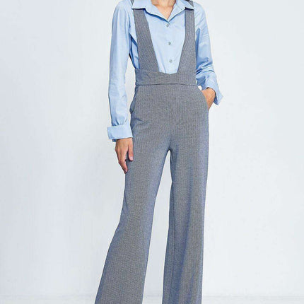 Vintage Charm High Waisted Jumpsuit For European Style