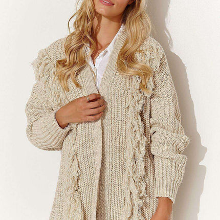 Chic Macadamia Open Sweater