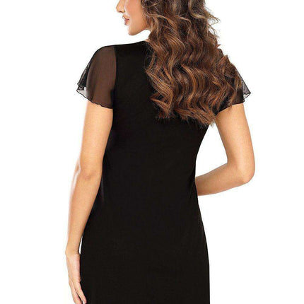 Mystique Elegance Black Lace Nightgown