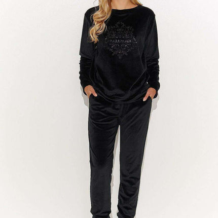 Chic Macadamia Velour Lounge Ensemble