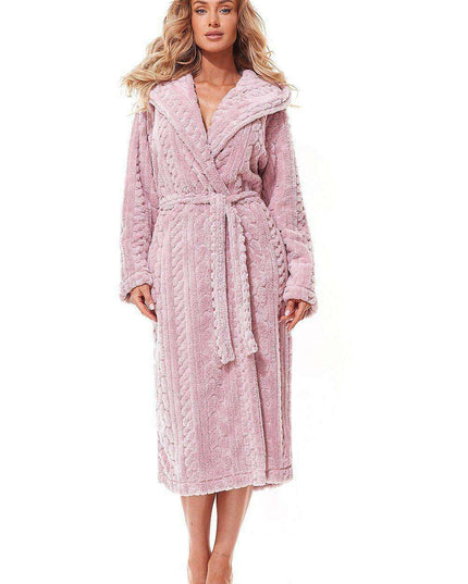 Elegant Quilted Hooded Bathrobe - Embrace Luxury and Comfort