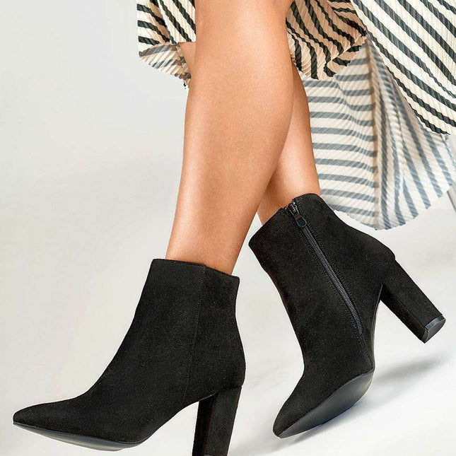 Sustainable Chic Eco-Suede High Heel Ankle Boots by PRIMO