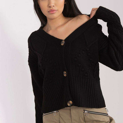 Elegant Heart-Embellished Knit Cardigan