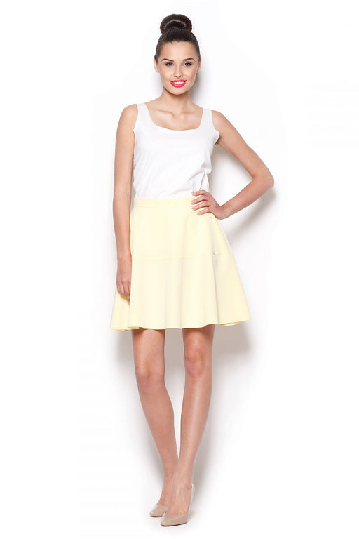 Flared Circle Mini Skirt with Ruffles by Figl