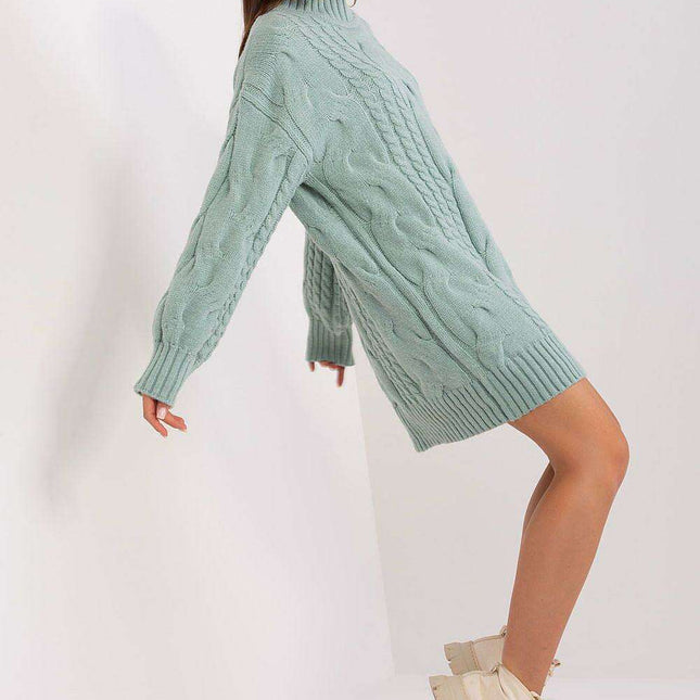 Snuggly Turtleneck Oversized Jumper Dress