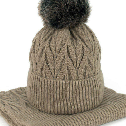 Cozy Chic Pom-Pom Knit Set for Winter