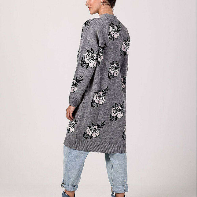 Floral Elegance Knit Cardigan
