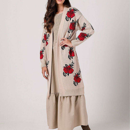 Floral Elegance Knit Cardigan