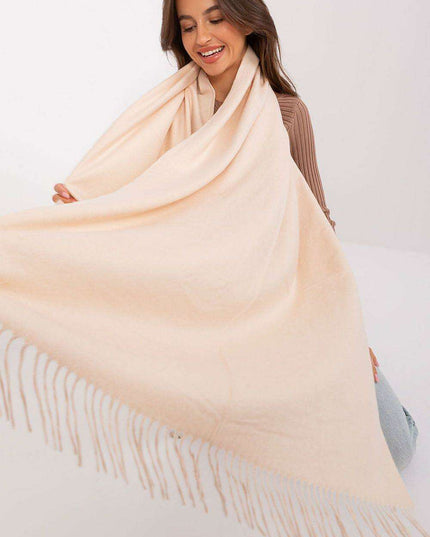 Chic Winter Wrap with Tassel Accents - Luxurious 100% Polyester, 196 cm Long