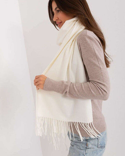 Chic Winter Wrap with Tassel Accents - Luxurious 100% Polyester, 196 cm Long