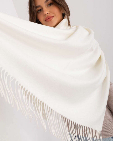 Chic Winter Wrap with Tassel Accents - Luxurious 100% Polyester, 196 cm Long