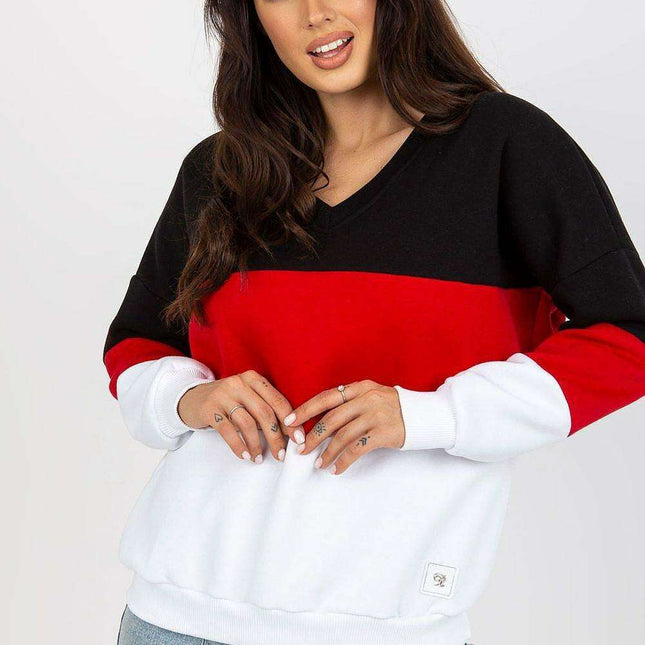Vibrant V-Neck Cotton Blend Pullover