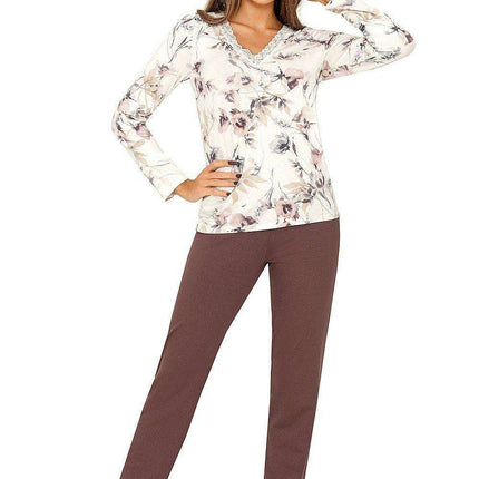 Elegant Belinda Lace-Trim Nightwear Set