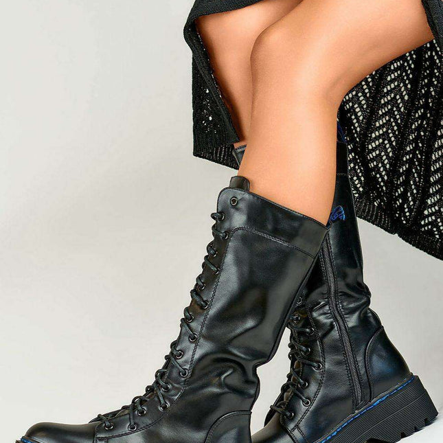 PRIMO Eco Leather Thigh-High Statement Boots